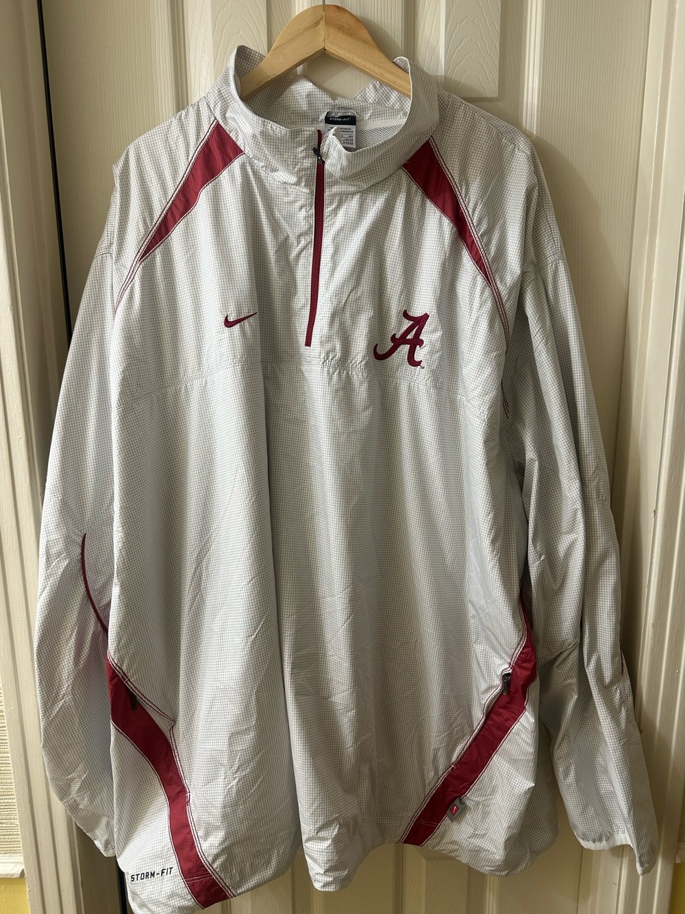 Nike White & Crimson Alabama Pullover Windbreaker